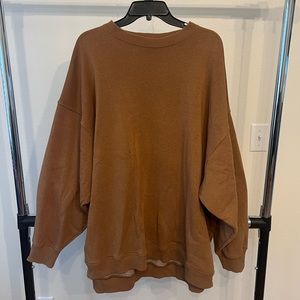 American Eagle oversized brown crewneck
